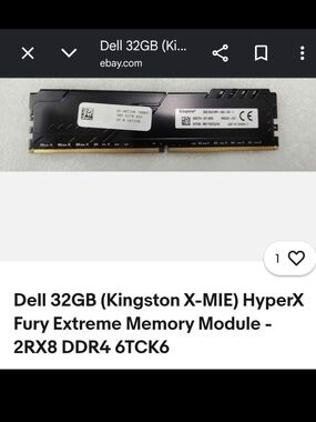 Kingston HyperX 64gb DDR4 Ram (2 x 32gb)